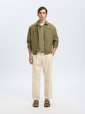 Selected COTTON BLEND SHORT SLEEVED POLO SHIRT, Vetiver, highres - 16090760_Vetiver_008.jpg