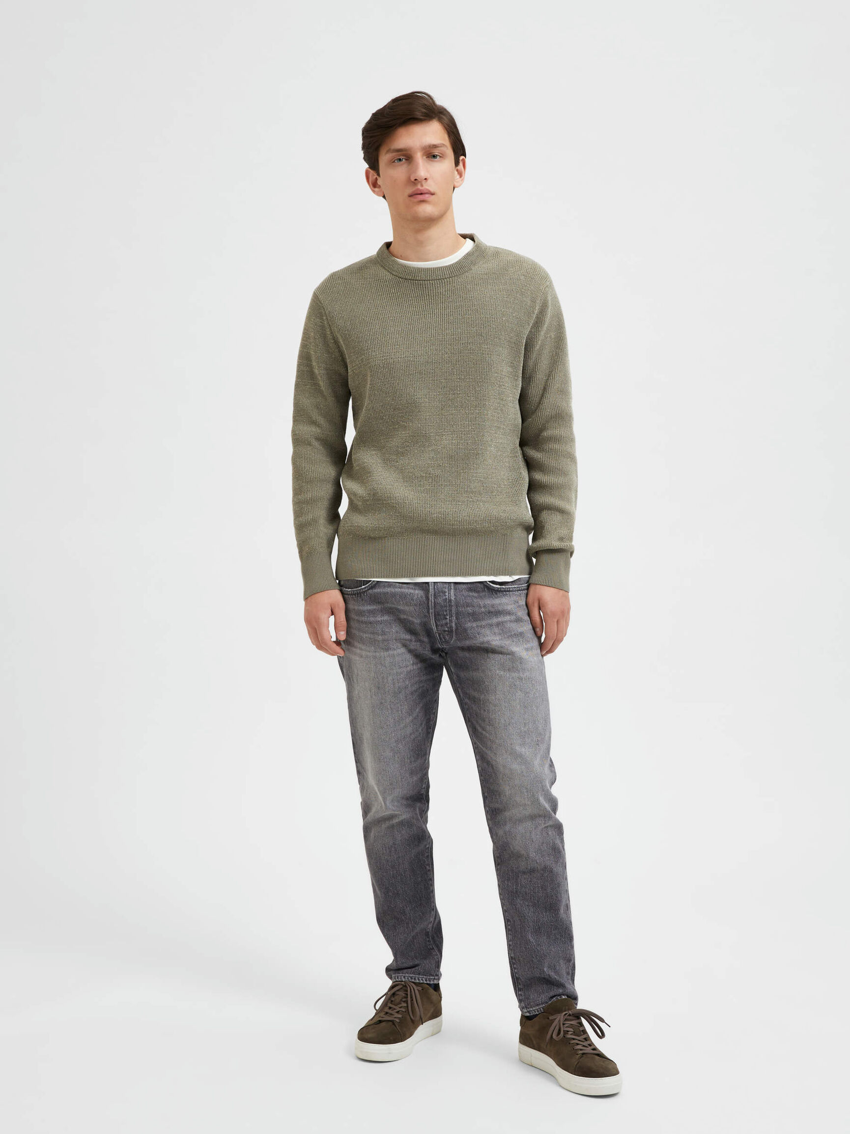 LONG SLEEVED JUMPER, Vetiver, highres