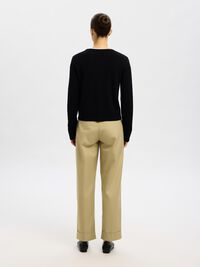 100% MERINOULD STRIKKET CARDIGAN, Black, highres