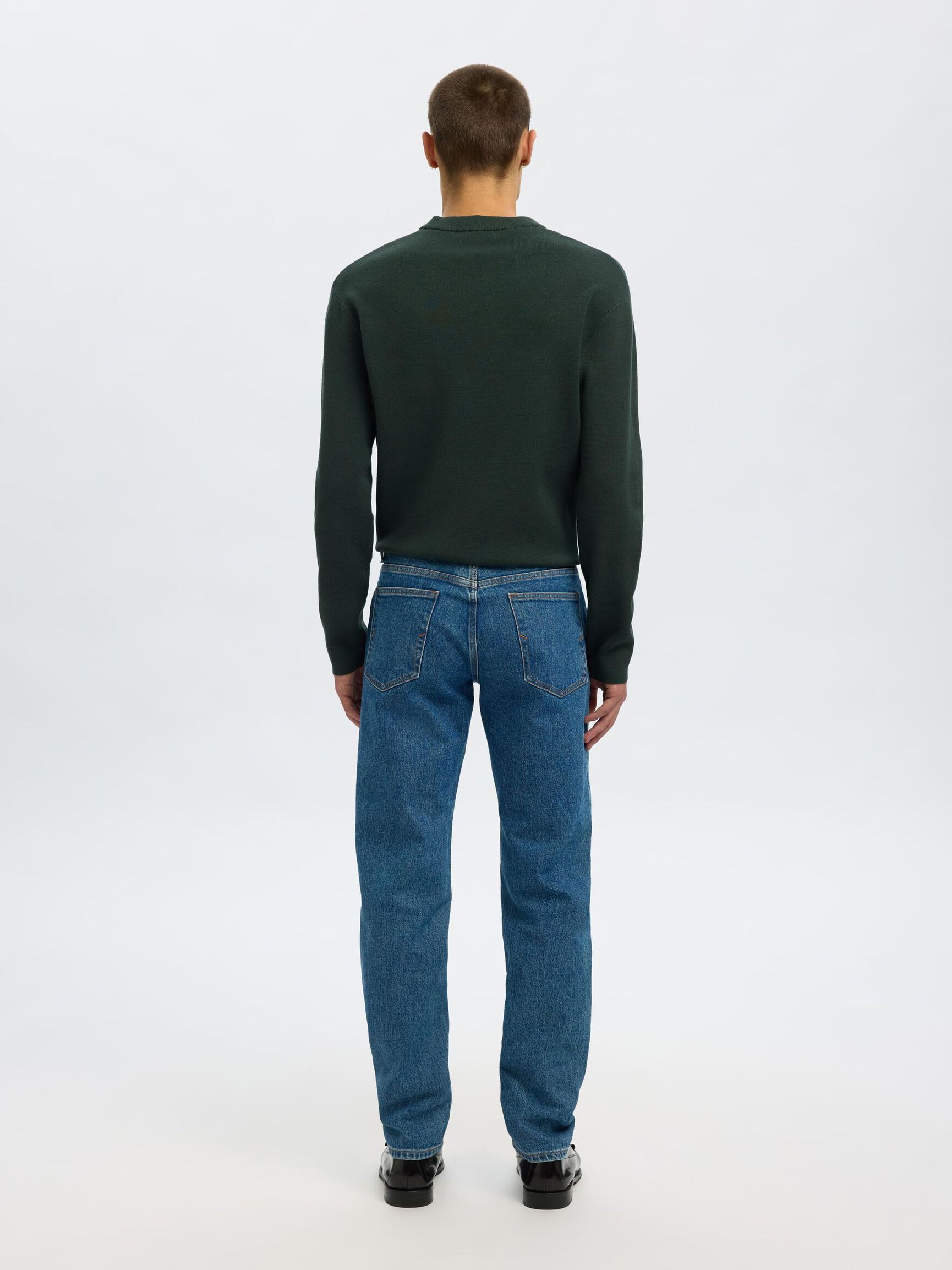 175 SLIM FIT JEANS, Medium Blue Denim, highres