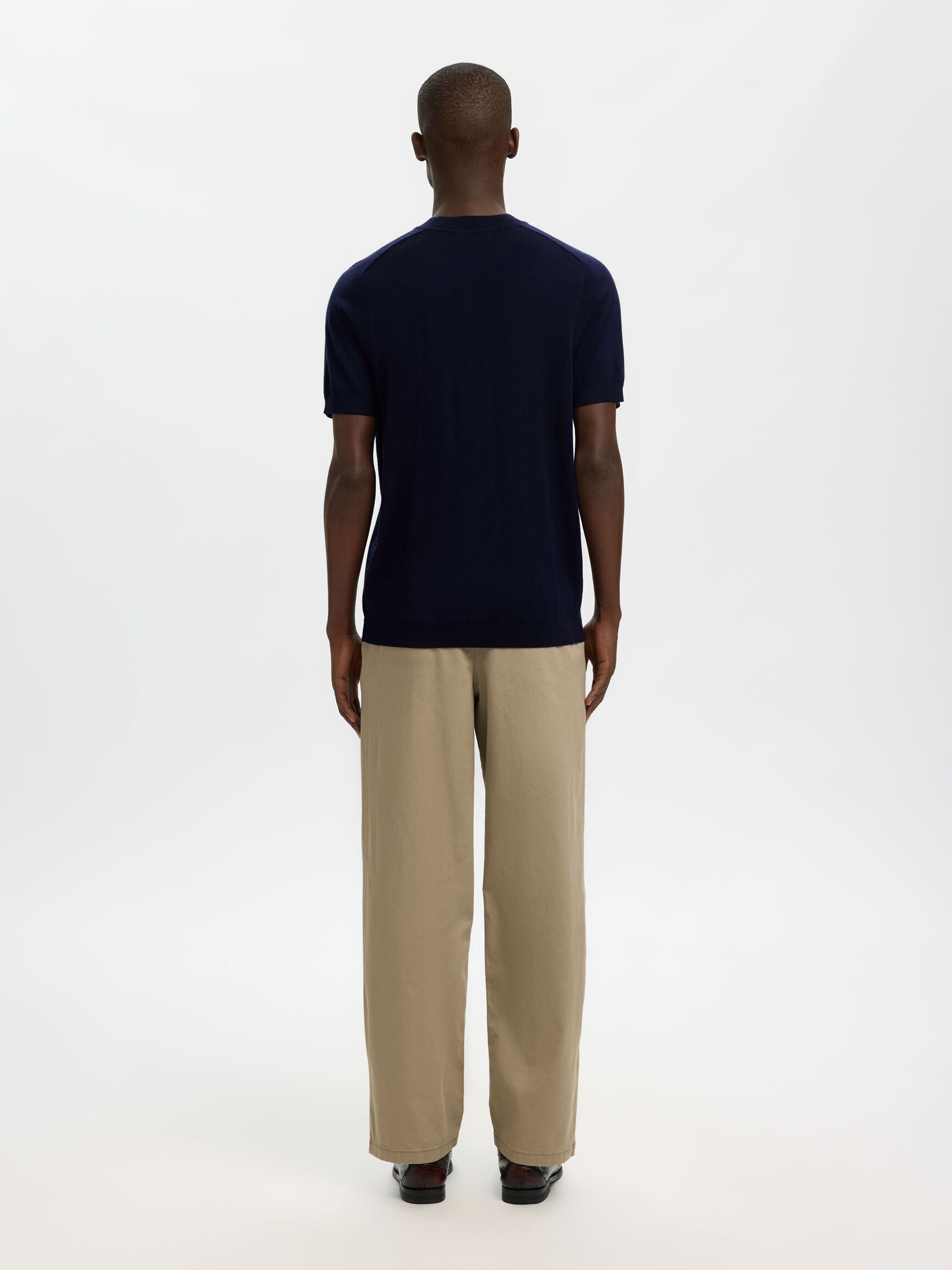 100% MERINO WOOL T-SHIRT, Navy Blazer, highres