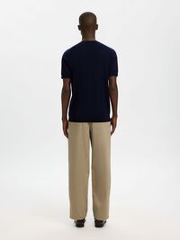 100% MERINO WOOL T-SHIRT, Navy Blazer, highres