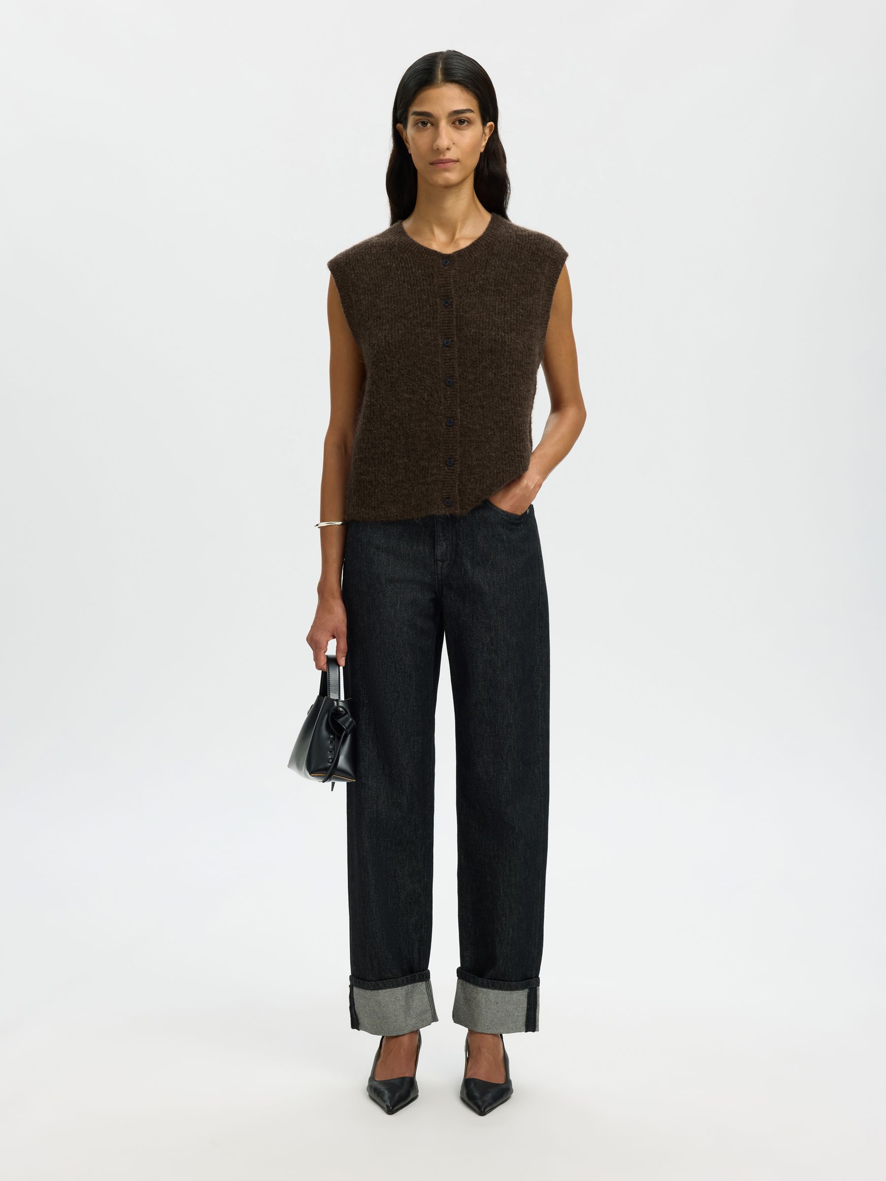 WOOL BLEND WAISTCOAT, Delicioso, highres