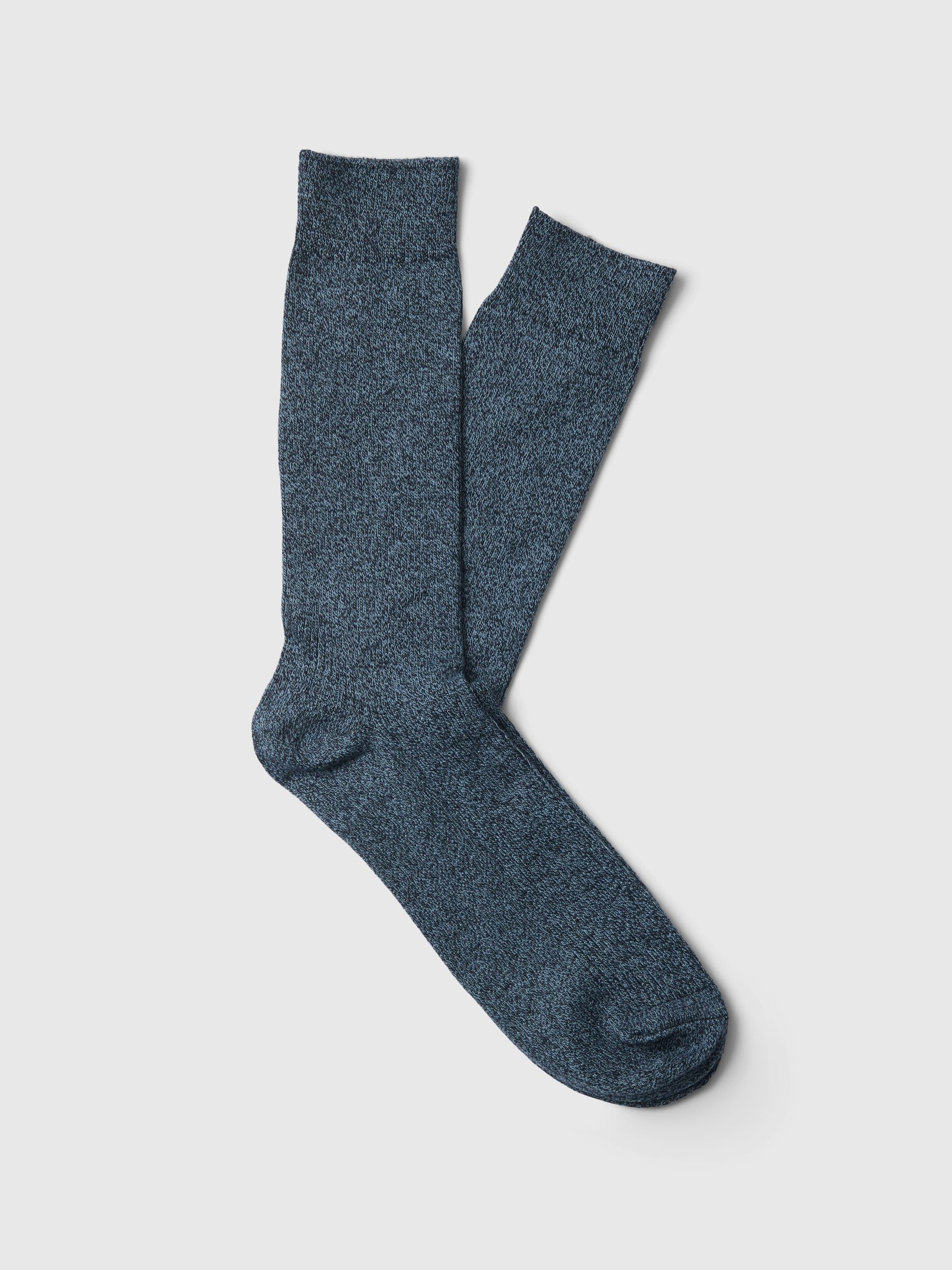COTTON BLEND SOCKS, Sky Captain, highres