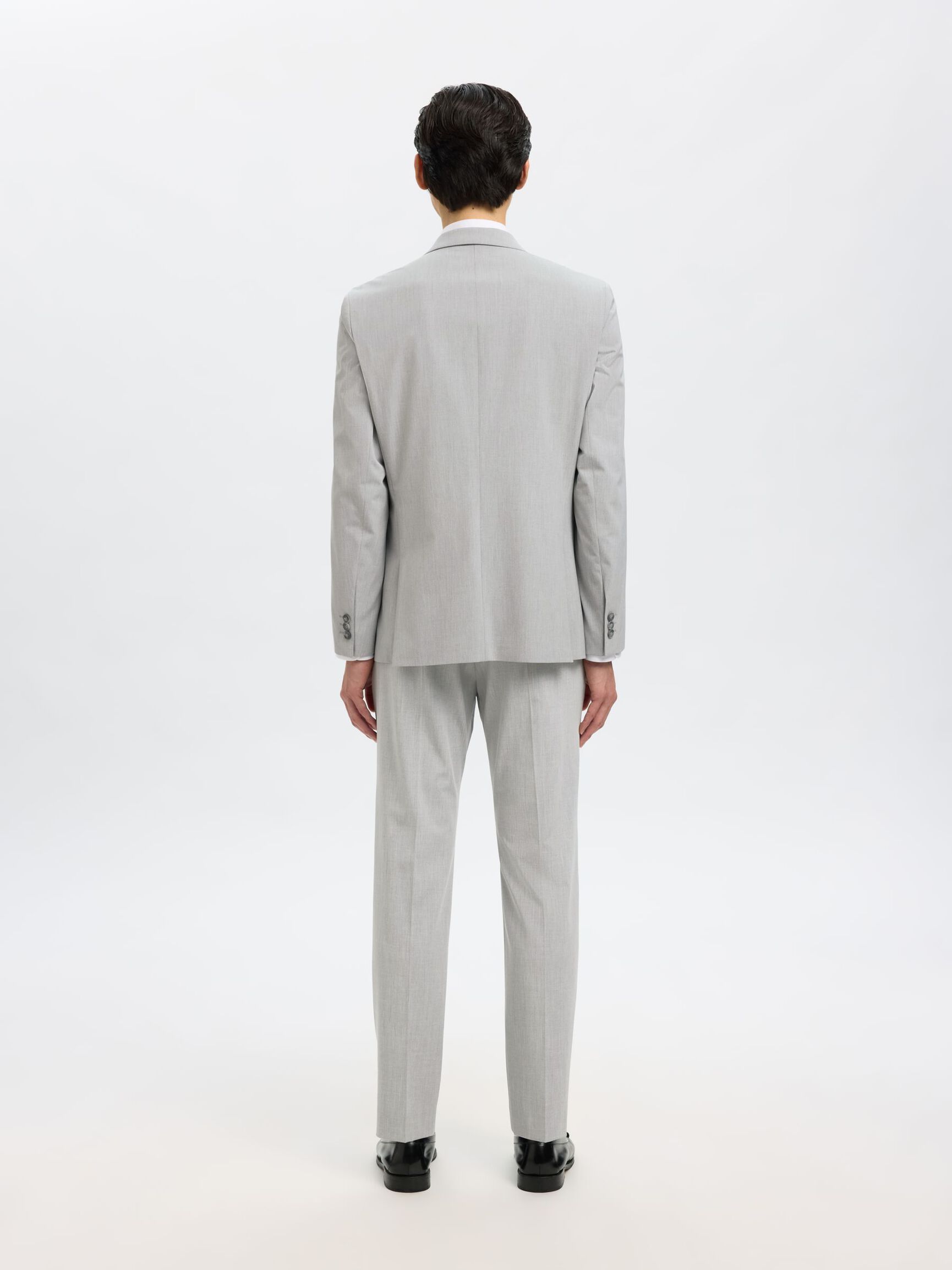 VISCOSE BLEND SLIM FIT BLAZER, Light Grey Melange, highres