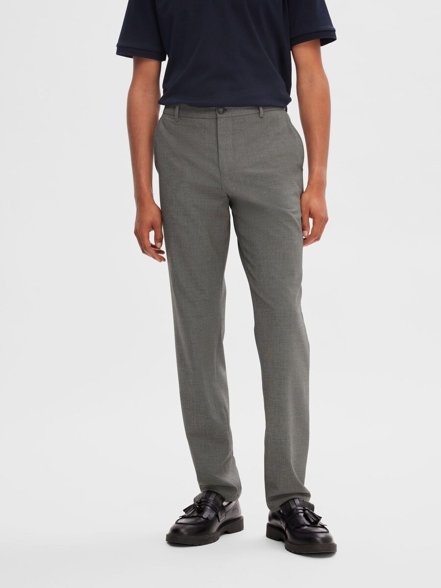 Selected 175 SLIM-FIT TROUSERS, Grey Melange, highres - 16090460_GreyMelange_003.jpg