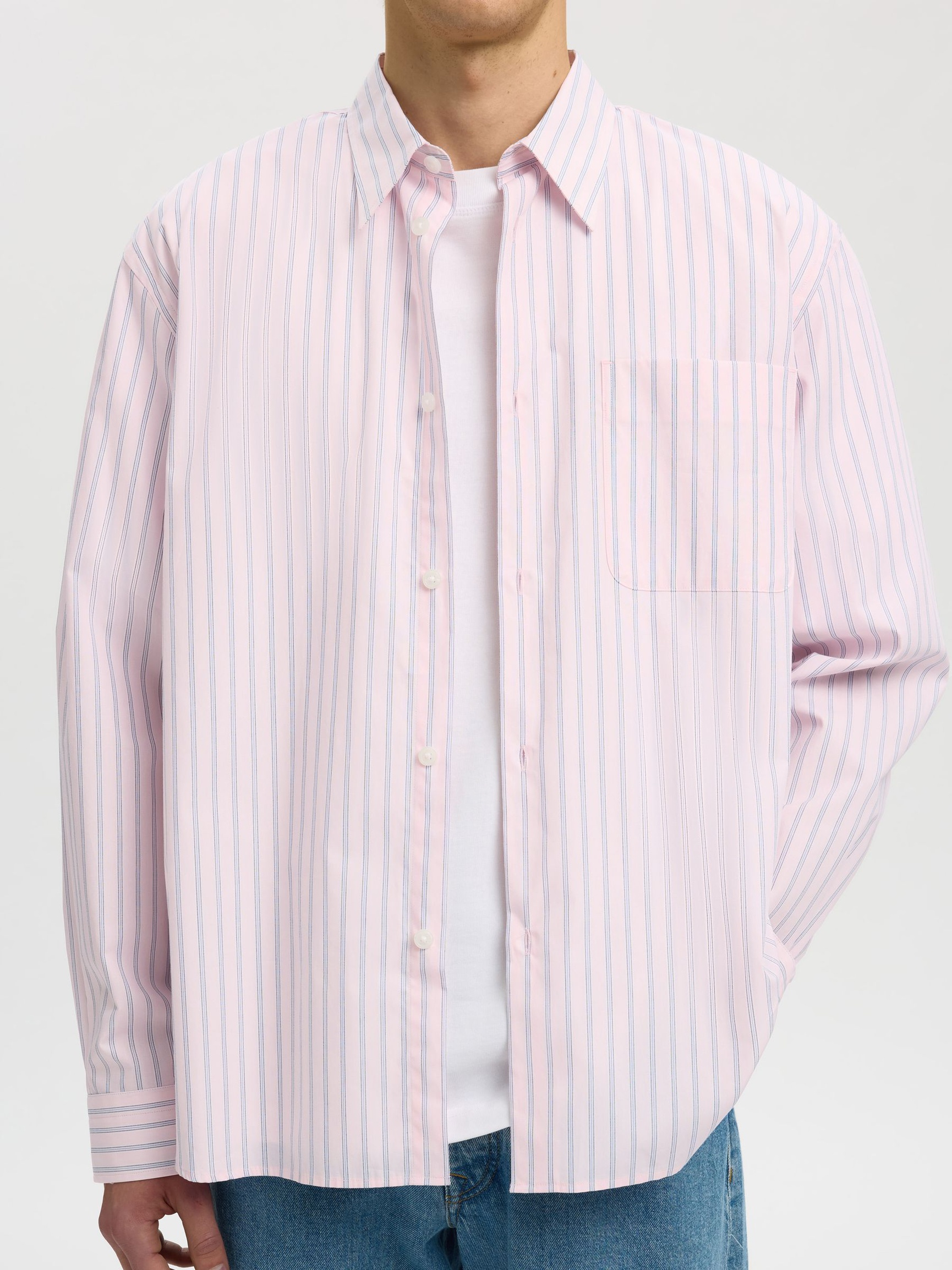 RELAXED FIT OVERHEMD MET LANGE MOUWEN, Pale Dogwood, highres