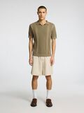 Selected SHORT SLEEVED KNITTED POLO SHIRT, Vetiver, highres - 16096387_Vetiver_005.jpg