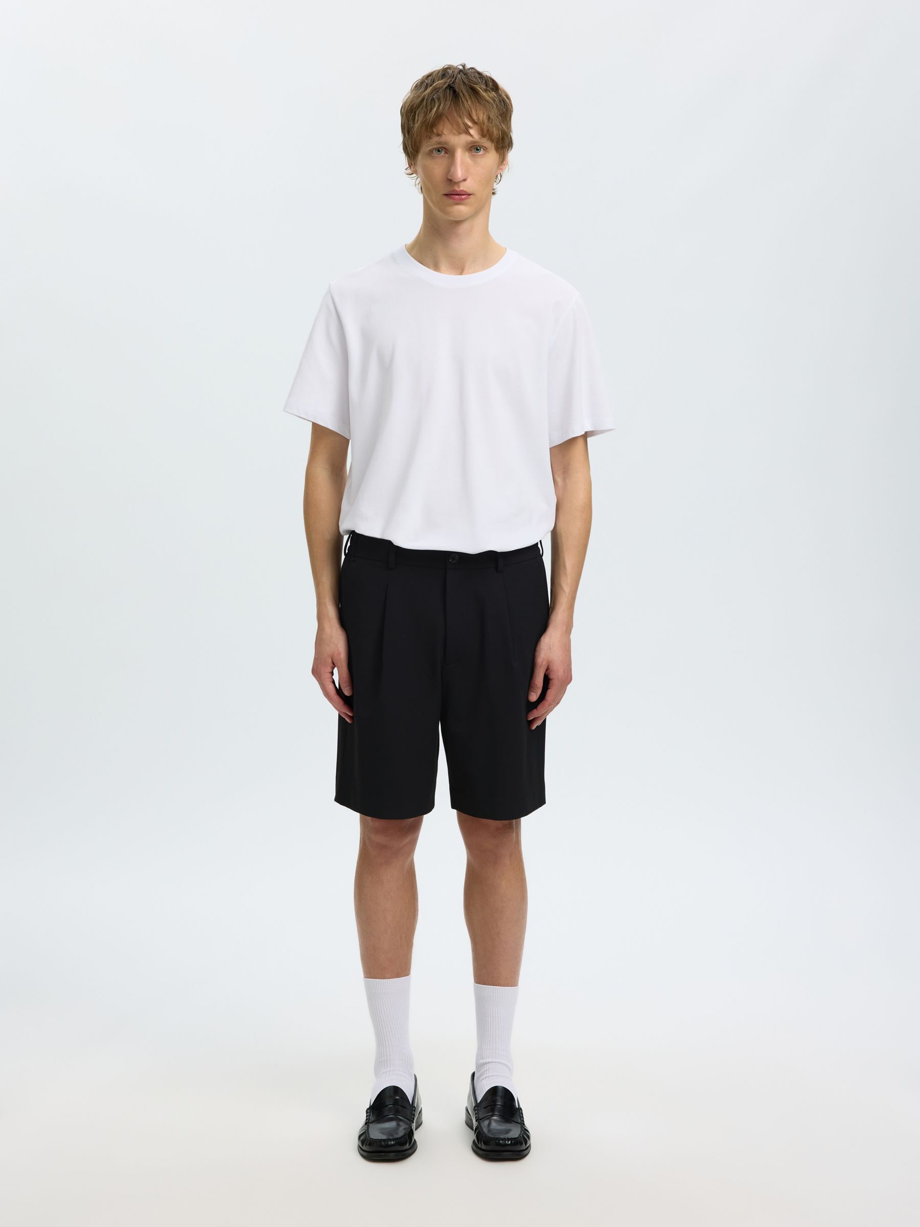 REGULAR FIT SHORTS, Black, highres