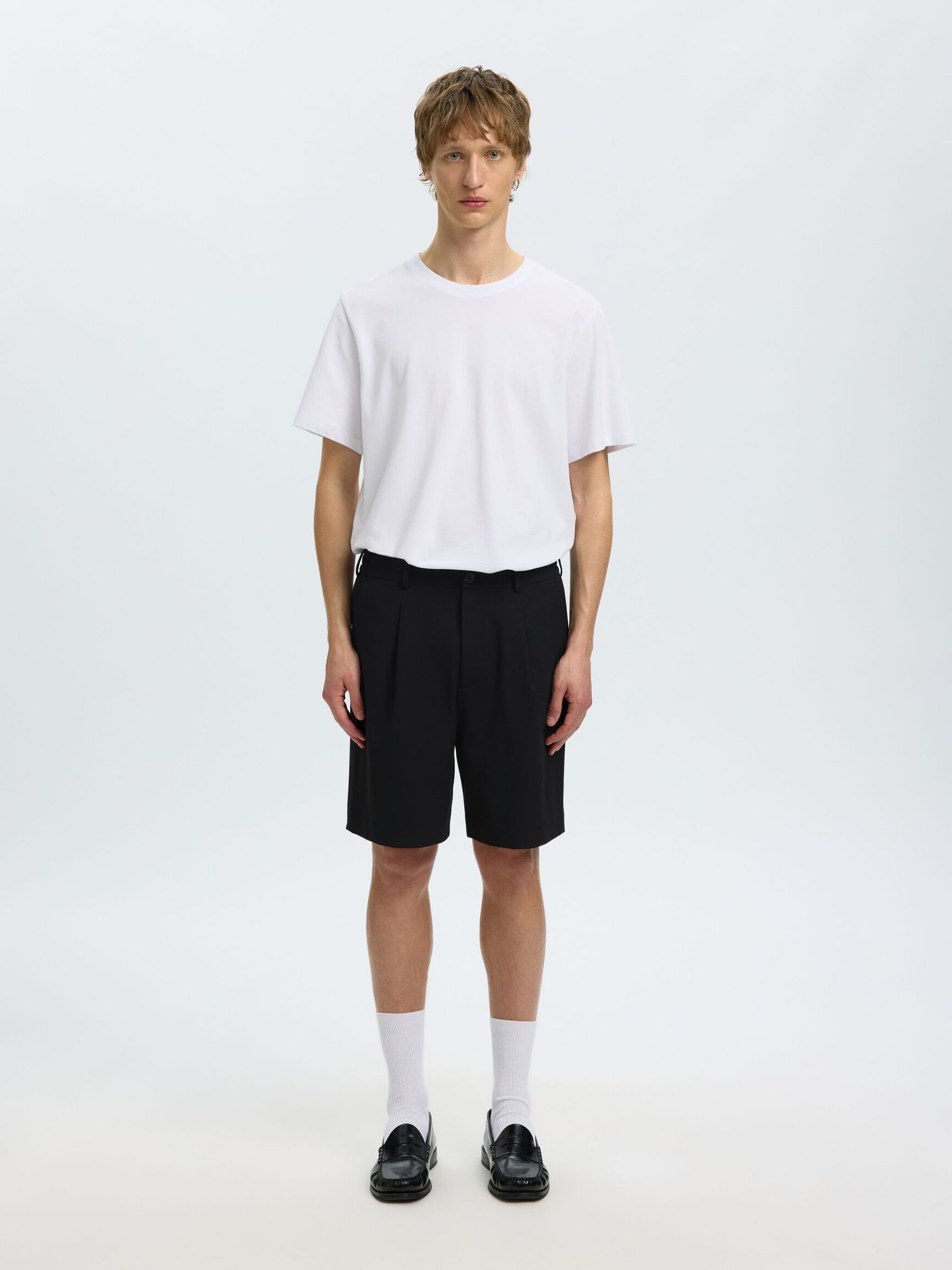 REGULAR FIT SHORTS, Black, highres
