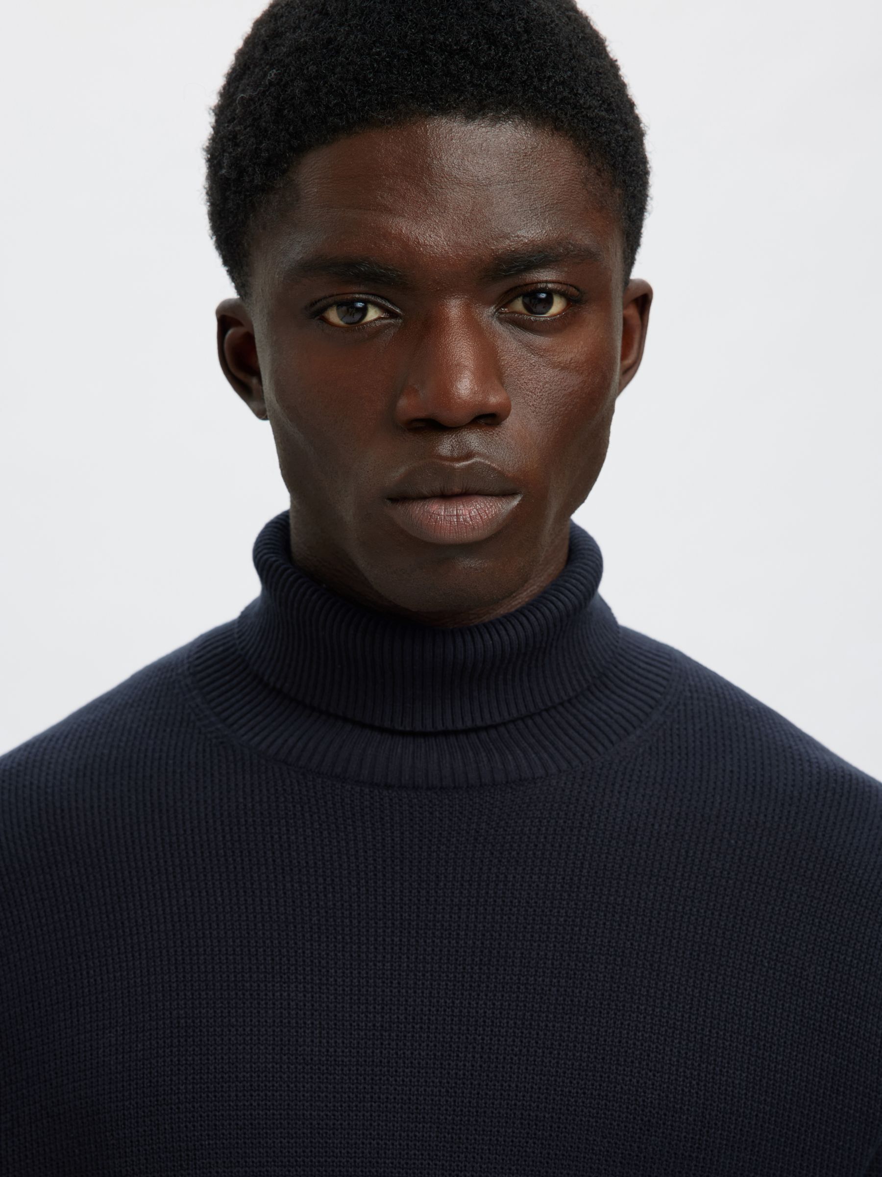 BAUMWOLL ROLLKRAGENPULLOVER, Sky Captain, highres