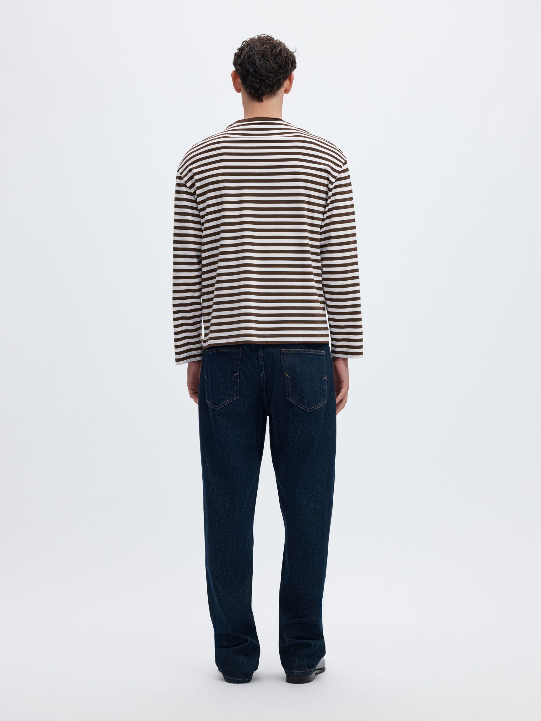 RELAXED FIT LONG-SLEEVED T-SHIRT, Demitasse, highres
