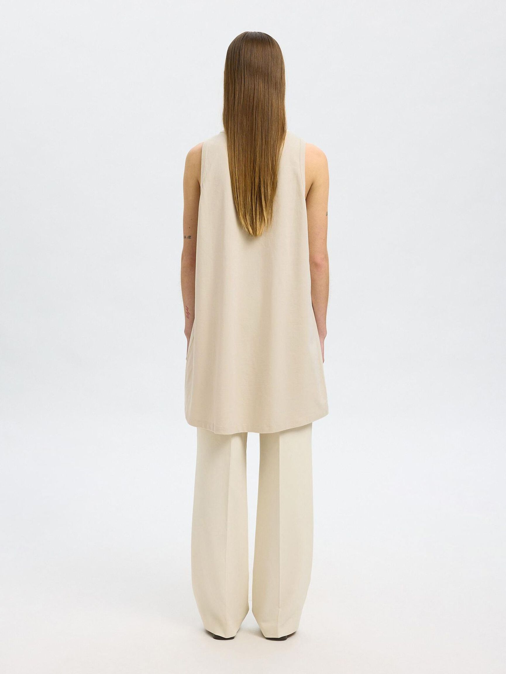 MINI SLEEVELESS DRESS, Birch, highres