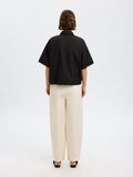 Selected CROPPED OVERHEMD MET KORTE MOUWEN, Black, highres - 16096998_Black_004.jpg