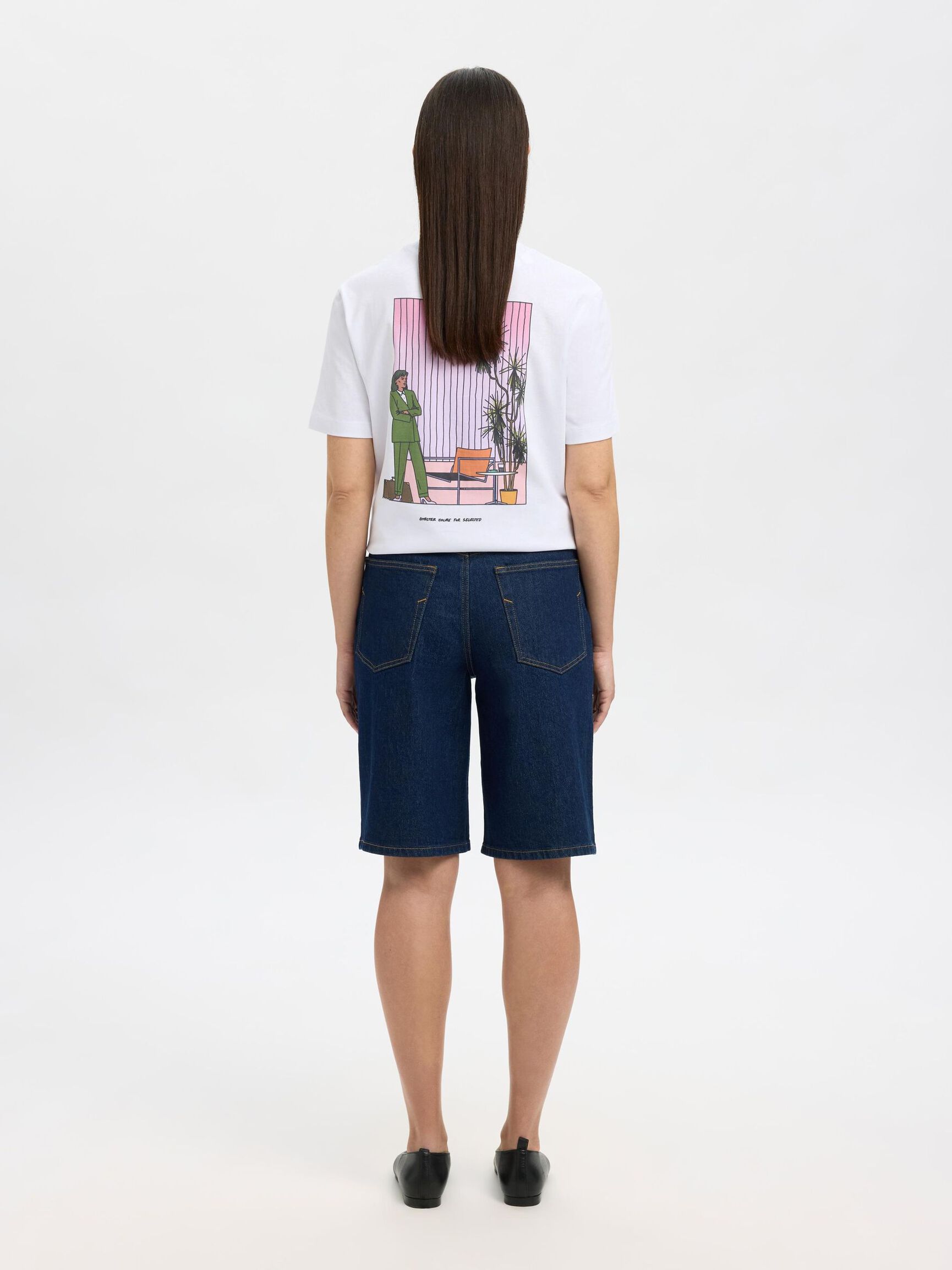 COTTON PRINTED T-SHIRT, Bright White, highres