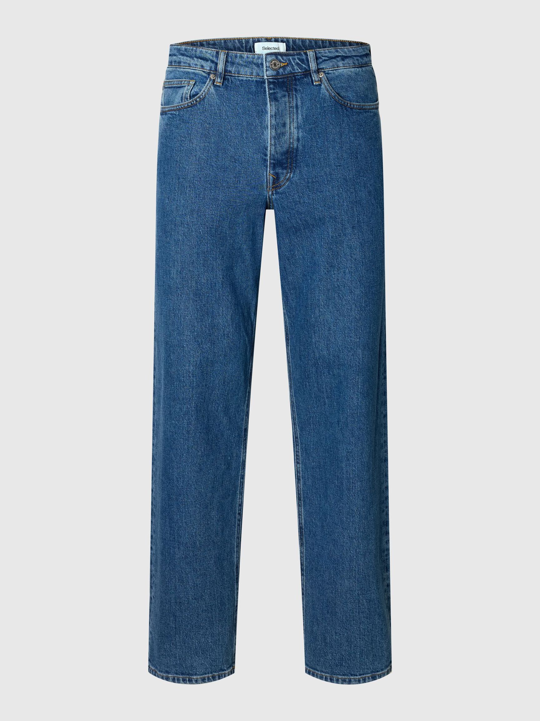 220 LOOSE FIT JEANS, Medium Blue Denim, highres