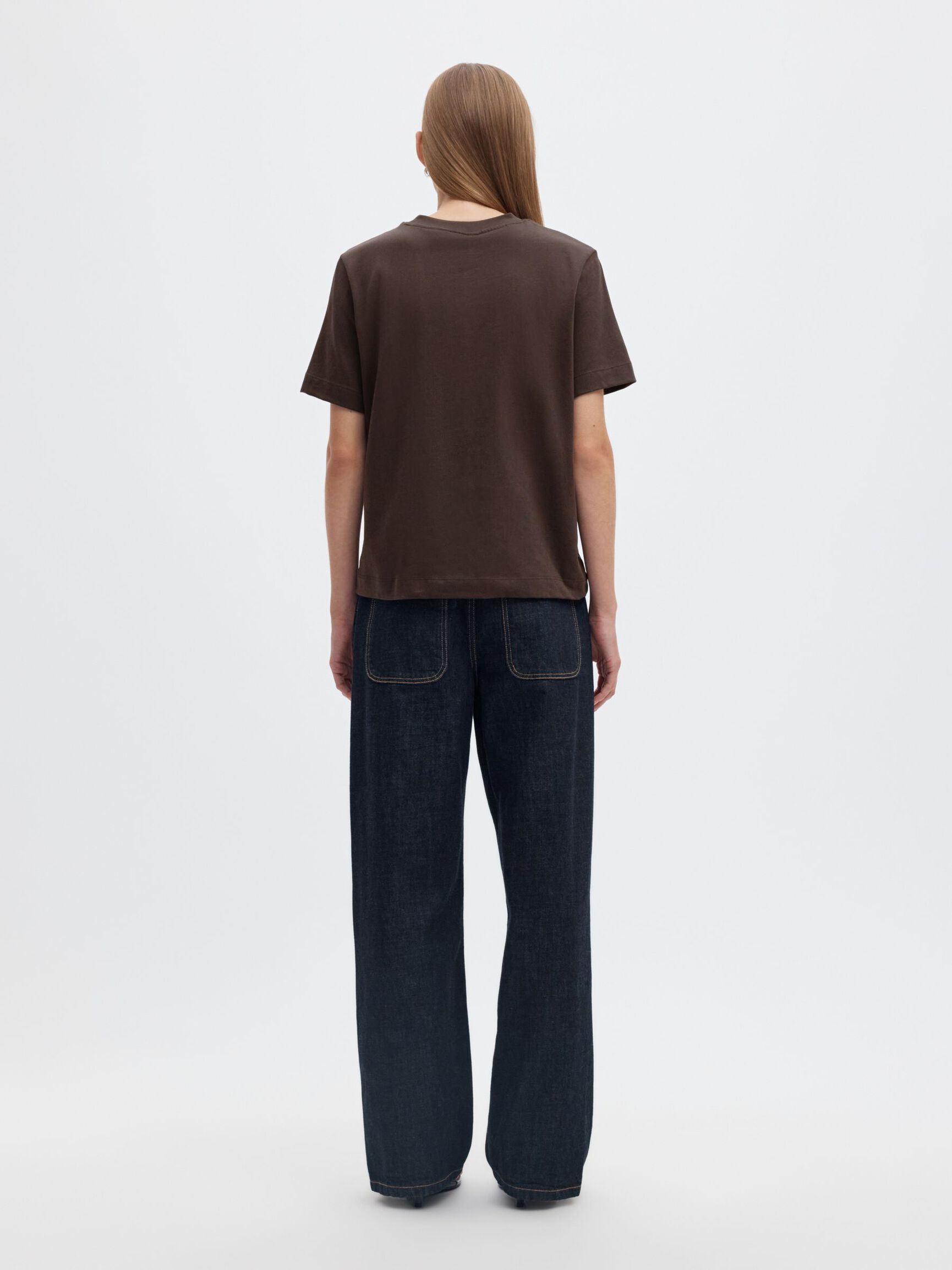 STATEMENT BOXY CREWNECK T-SHIRT, Delicioso, highres