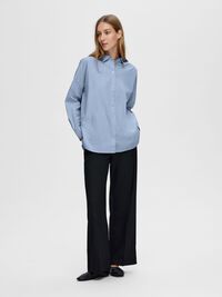OVERSIZED SKJORTE, Cashmere Blue, highres