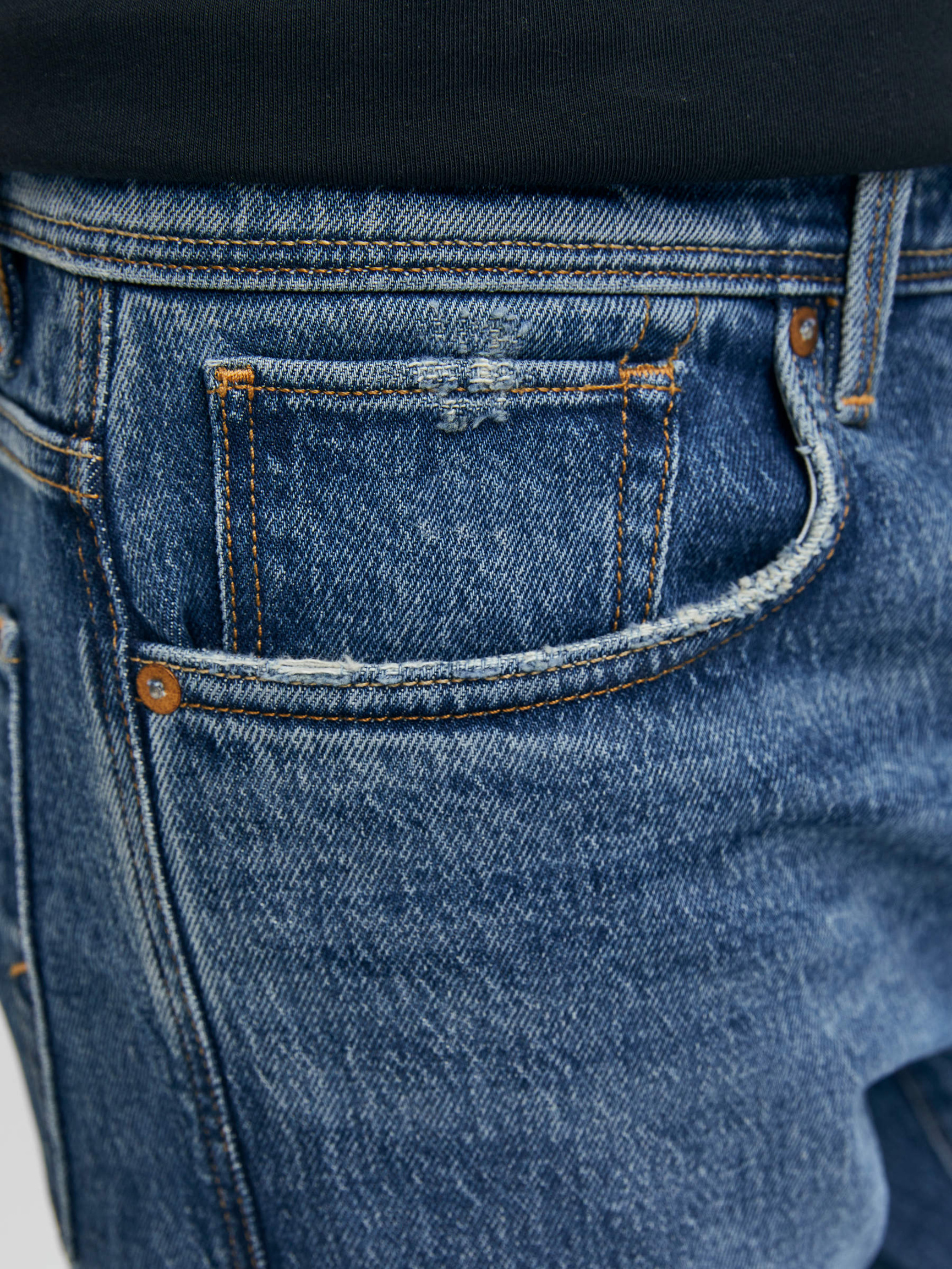 JEANSY ZE ZWĘŻANYMI NOGAWKAMI, Medium Blue Denim, highres