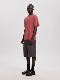SHORT SLEEVED CREWNECK T-SHIRT, Syrah, highres