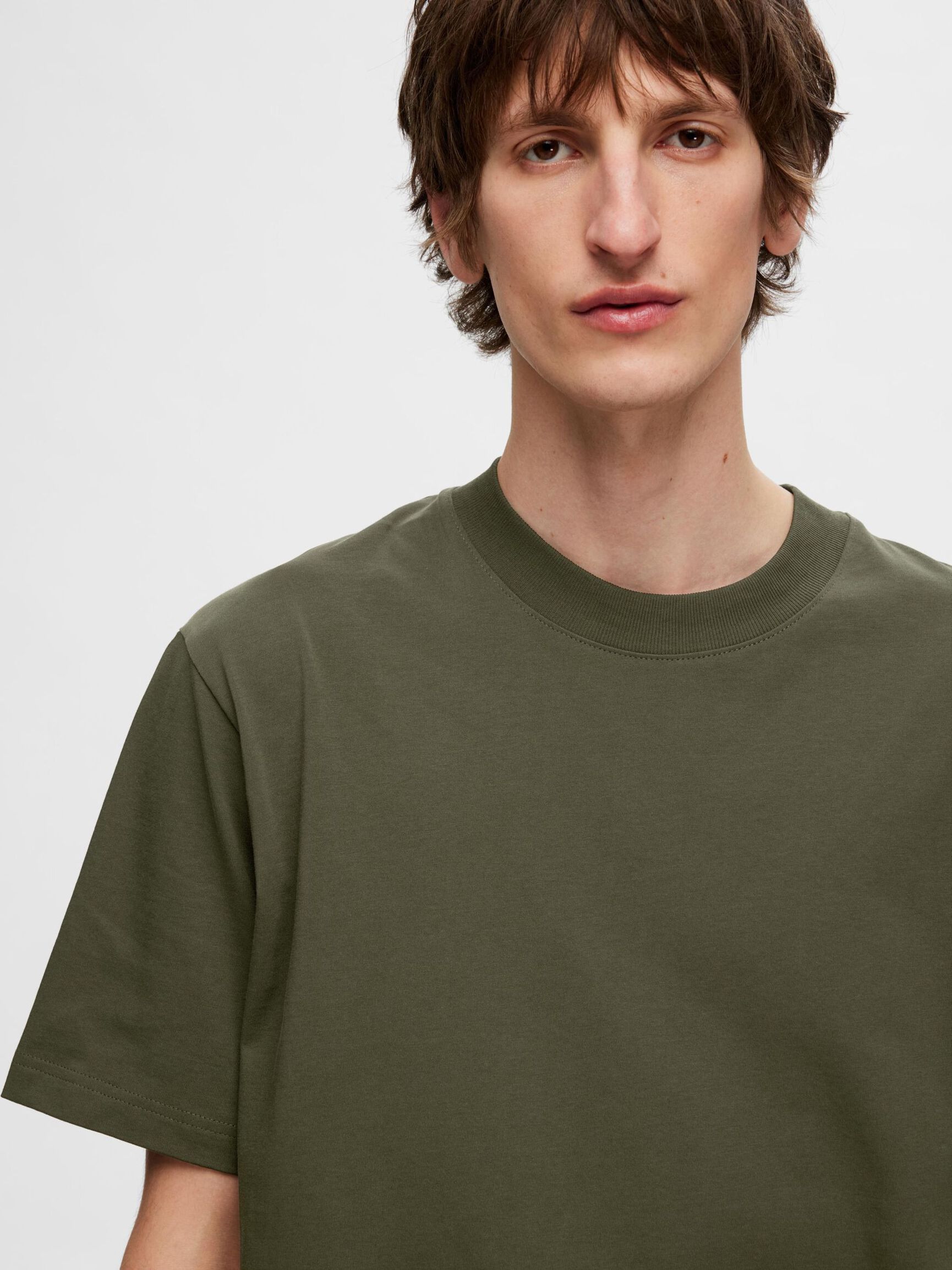 RELAXED FIT KURZARM T-SHIRT, Forest Night, highres