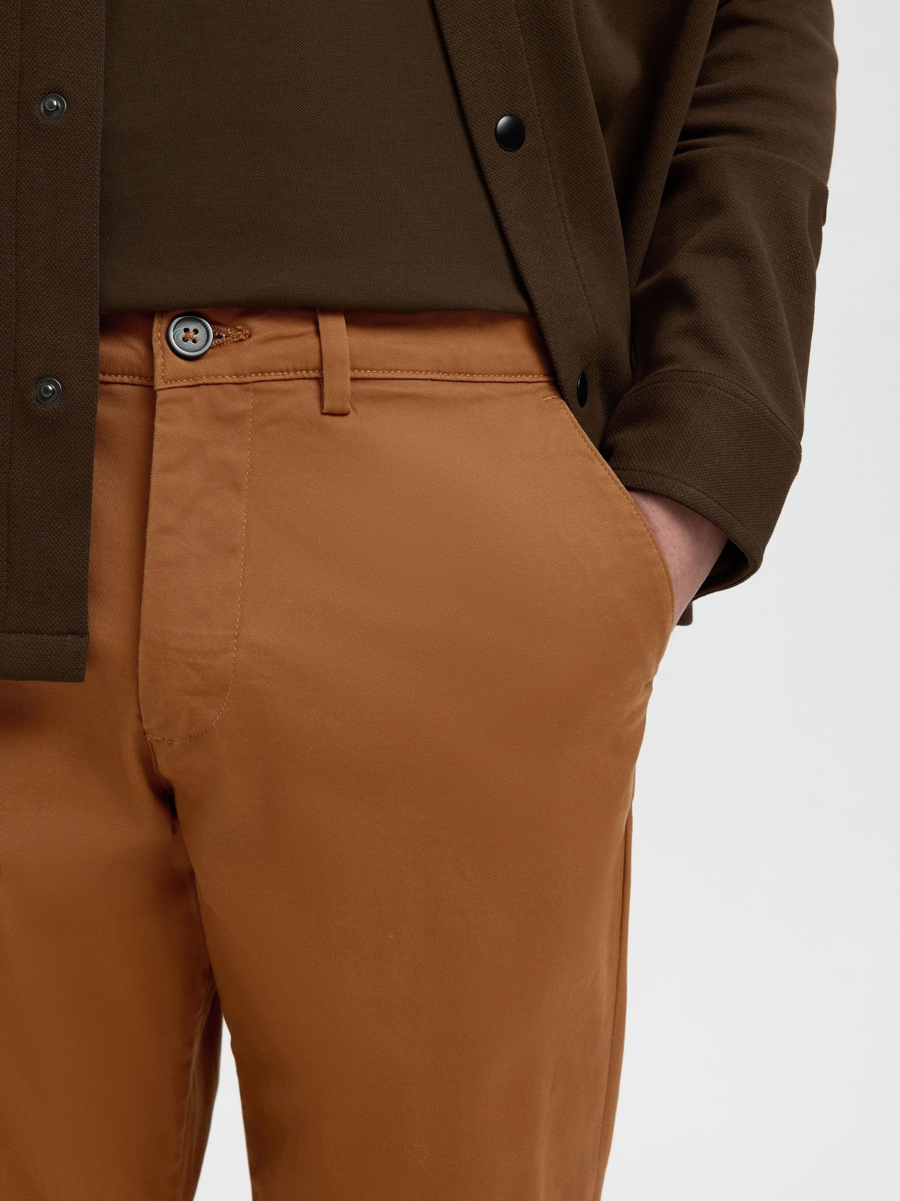 175 SLIM FIT FLEX CHINOS, Toffee, highres