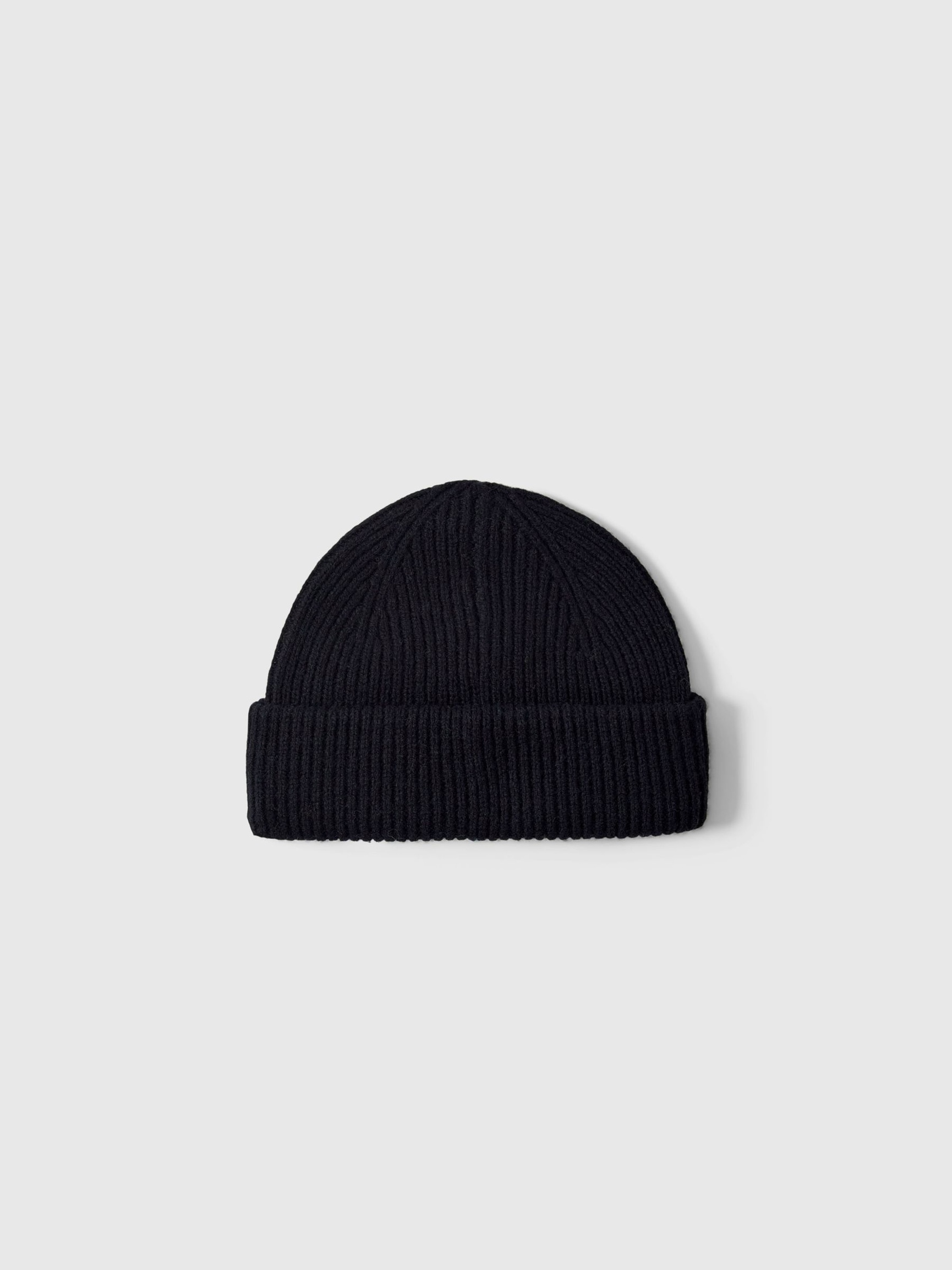 100% MERINO WOOL BEANIE, Black, highres