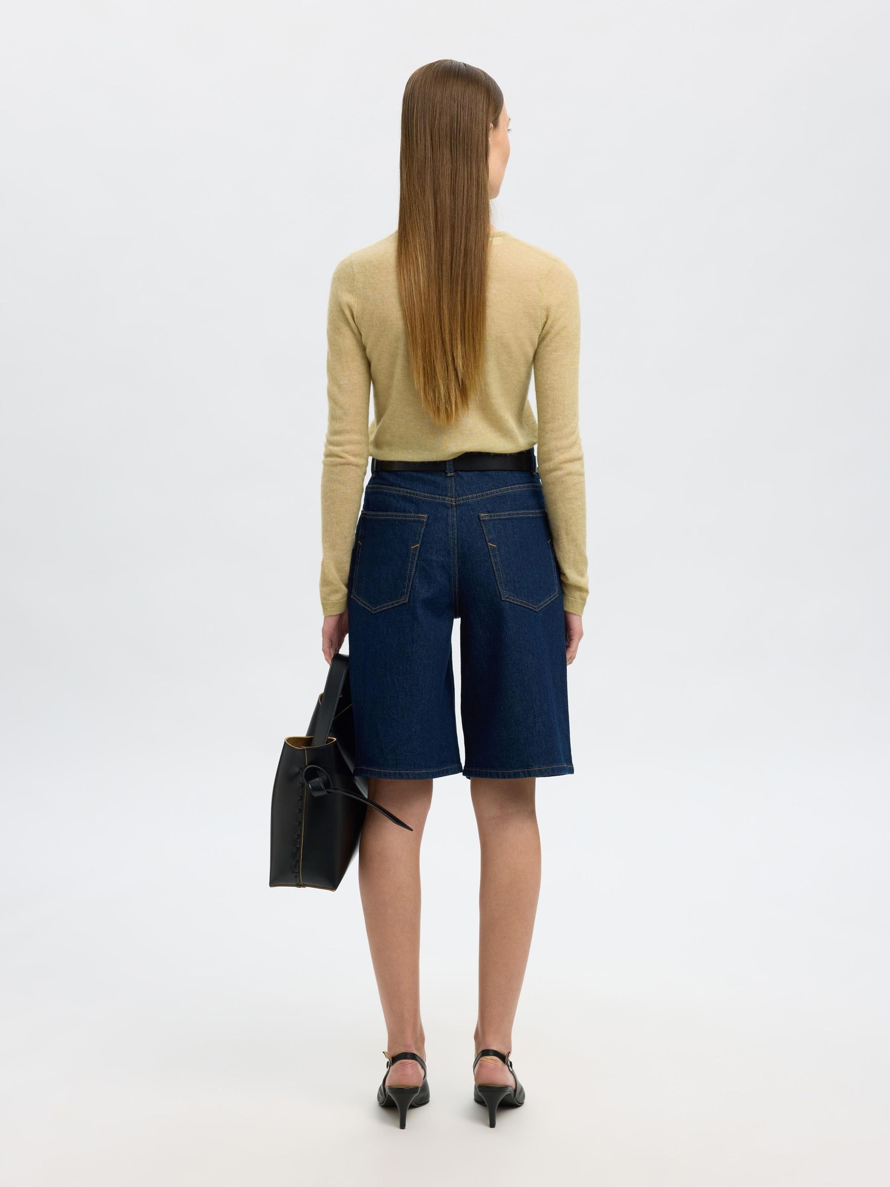 ULLBLANDING STRIKKET TOPP, Slate Green, highres