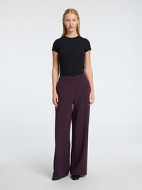 VISCOSEMIX WIDE LEG BROEK, Plum Perfect, highres