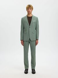 SLIM FIT ANZUGHOSE, Light Green Melange, highres