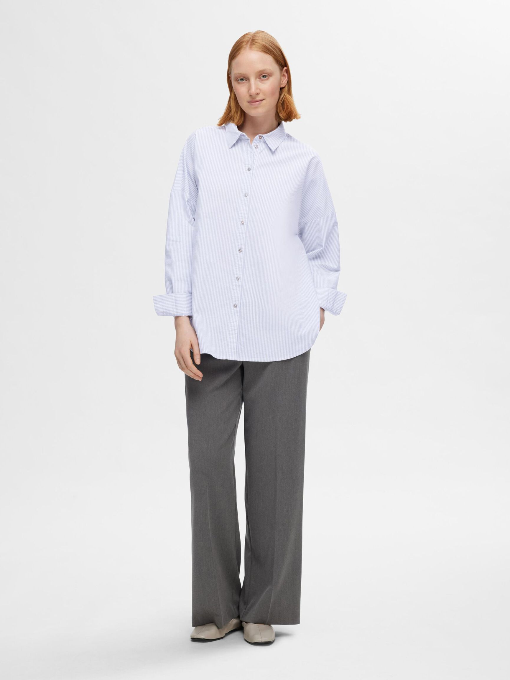 OVERSIZED COTTON  SHIRT, Bright White, highres