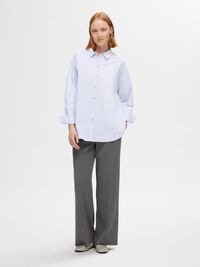 OVERSIZED BAUMWOLL HEMD, Bright White, highres