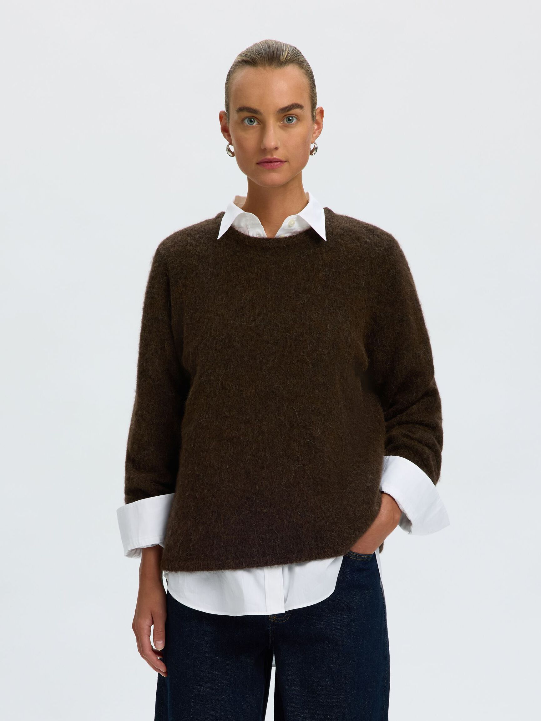 WOOL BLEND KNITTED JUMPER, Delicioso, highres