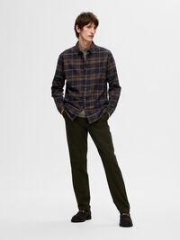 FLANNEL SHIRT, Black, highres