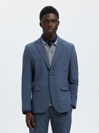 VISKOSEMIX SLIM FIT BLAZER, Dark Blue, highres