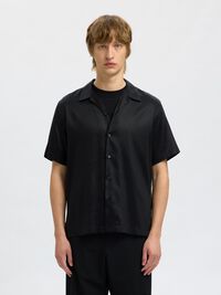 PRINTED SHORT SLEEVED SHIRT, Black, highres