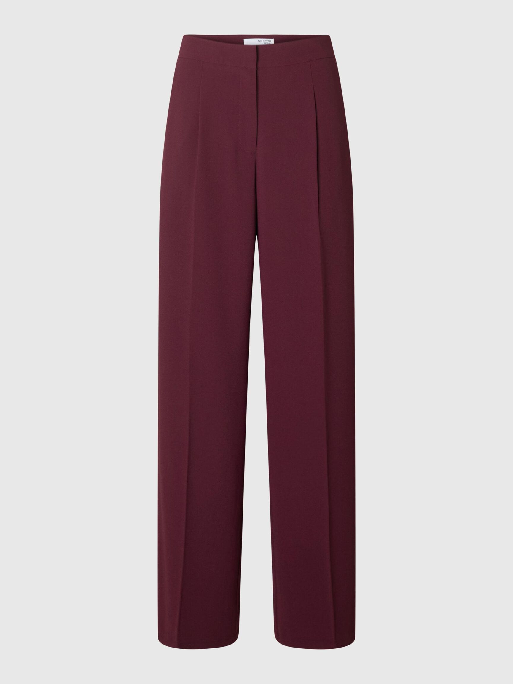 GEWEVEN WIDE LEG BROEK, Fig, highres