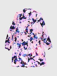 BEDRUKT MINI JURK, Moonlite Mauve, highres