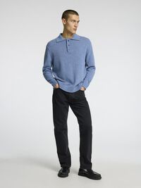 196 STRAIGHT FIT JEANS, Black Denim, highres