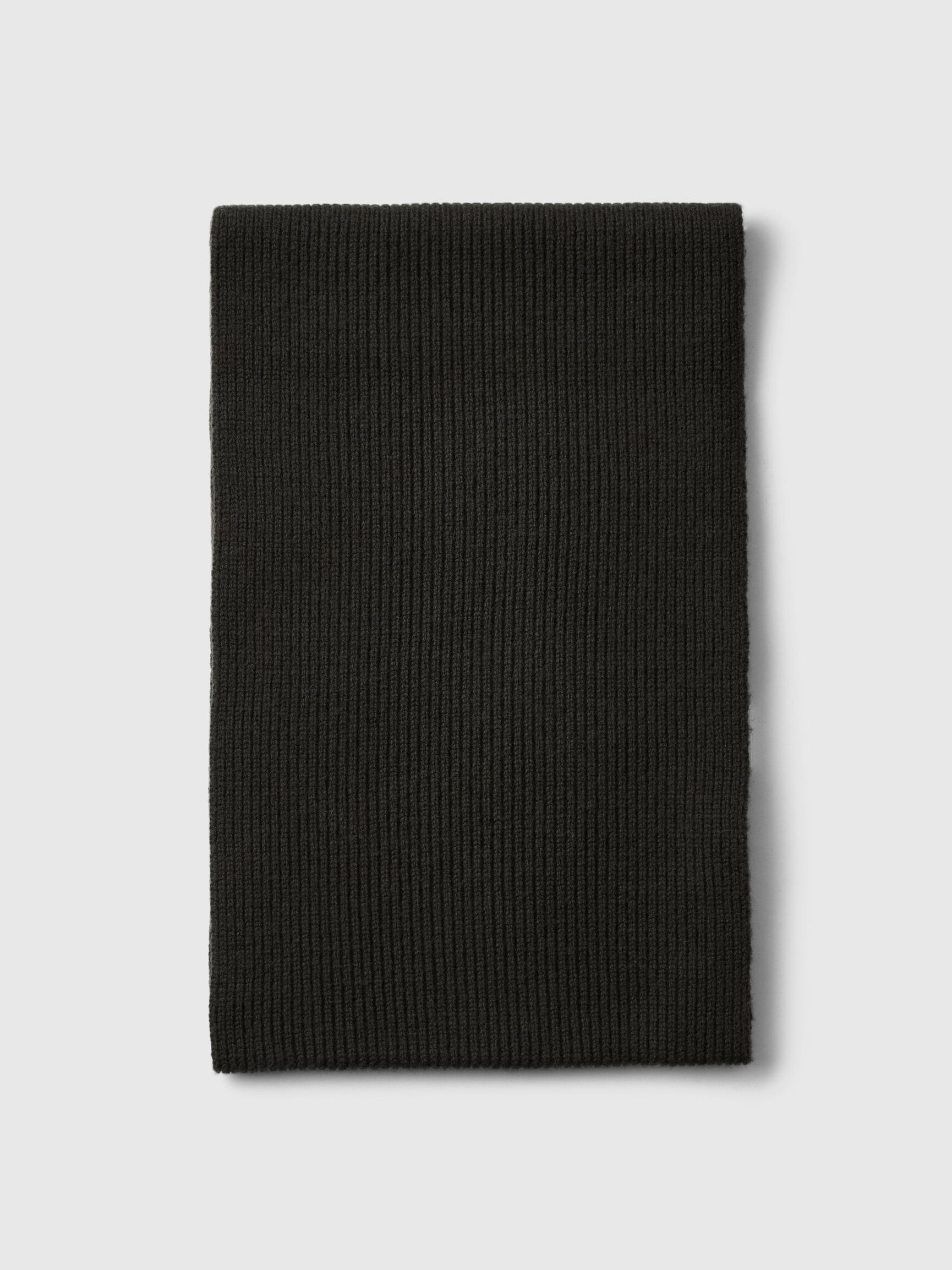 100% MERINO WOOL SCARF, Peat, highres