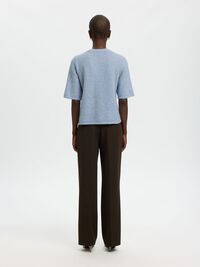 WOLMIX KORTE MOUWEN VEST, Cashmere Blue, highres
