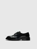 Selected LEATHER BLUCHER SHOES, Black, highres - 16087493_Black_001.jpg