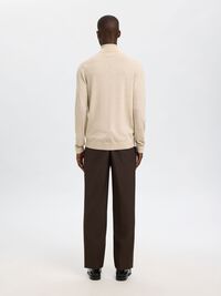 100% MERINO WOOL TURTLENECK, Oatmeal, highres