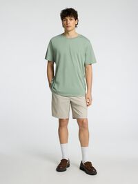 DRAWSTRING SHORTS, Light Sand Melange, highres