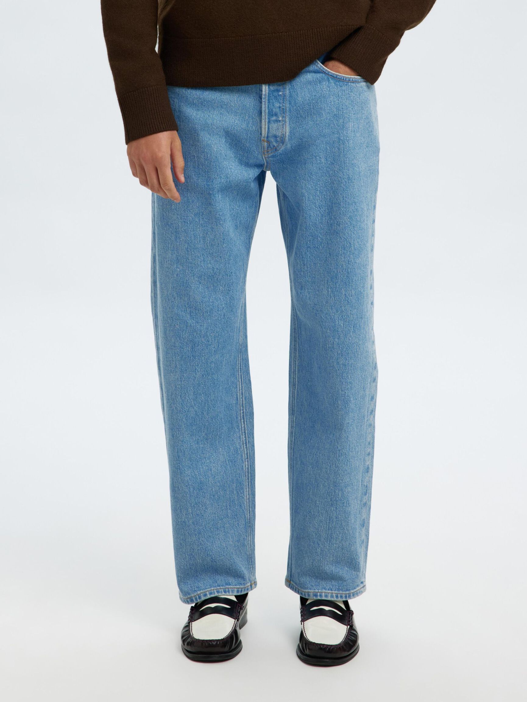 220 LOOSE FIT JEANS, Light Blue Denim, highres