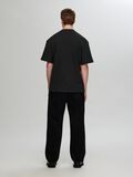 Selected RELAXED FIT WAFFELMUSTER T-SHIRT, Black, highres - 16096331_Black_004.jpg