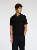 Selected 100% KATOEN GEBREIDE POLO, Black, highres - 16096390_Black_003.jpg