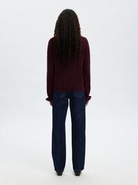 WOLLGEMISCH RÜSCHENÄRMEL PULLOVER, Fig, highres