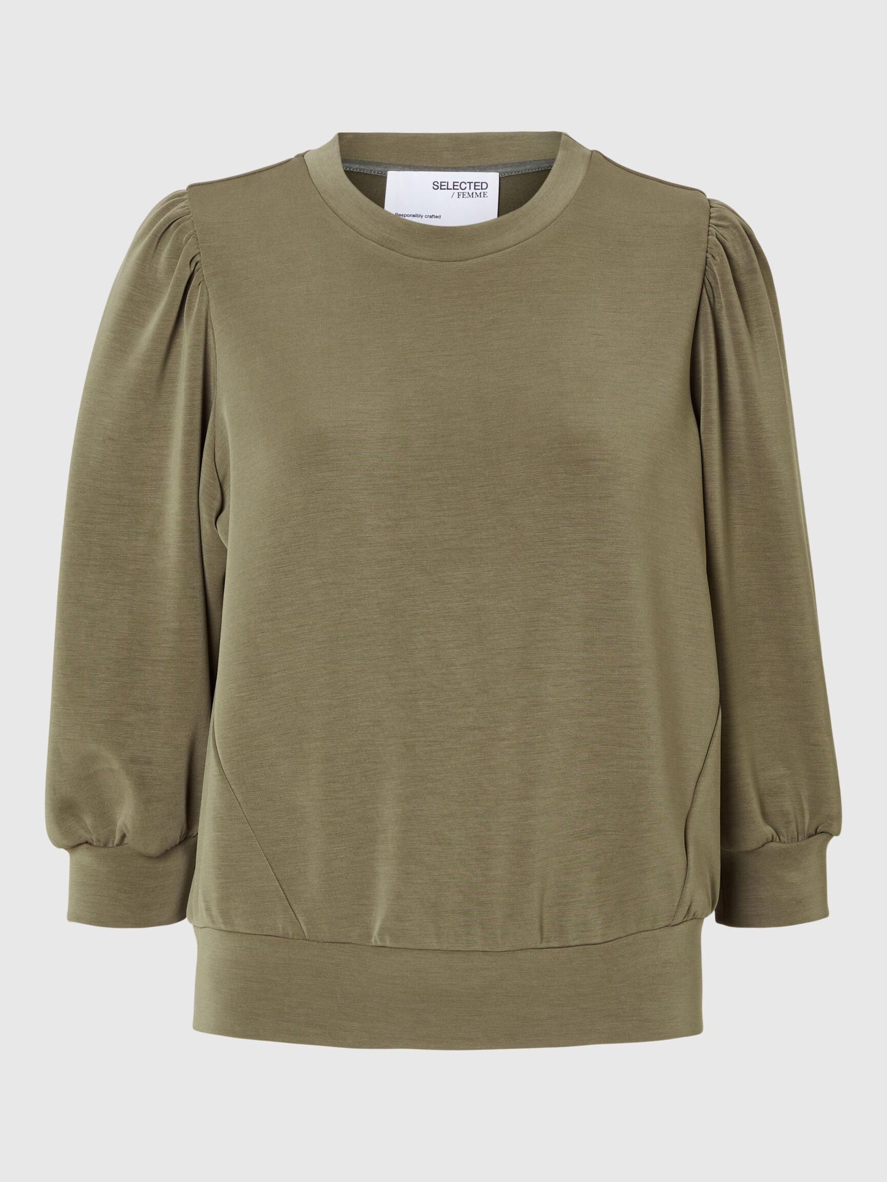 PUFF SLEEVE SWEATSHIRT, Kalamata, highres
