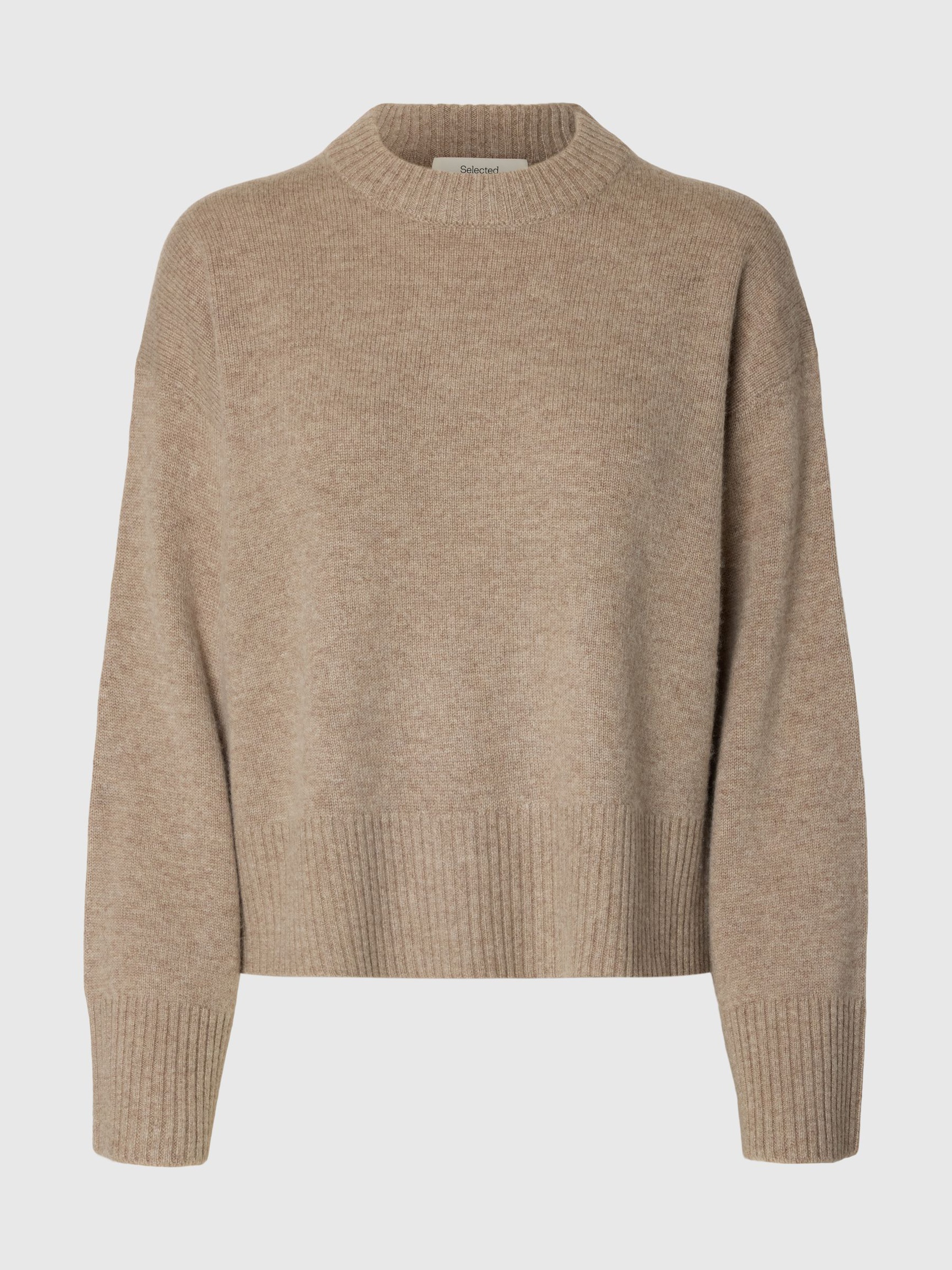 CASHMERE-BLANDING PULLOVER, Irish Cream, highres
